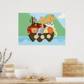 Noah's Ark Baby Kinderzimmer Poster (Küche)