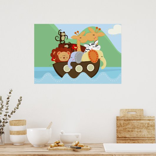 Noah's Ark Baby Kinderzimmer Poster (Küche)