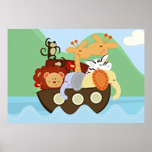 Noah's Ark Baby Kinderzimmer Poster (Vorne)