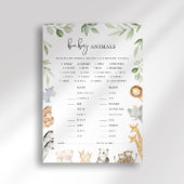 Noah's Ark Baby Shower Baby Animal Match Game Einladung