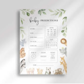 Noah's Ark Baby Shower Baby Predictions Game Einladung