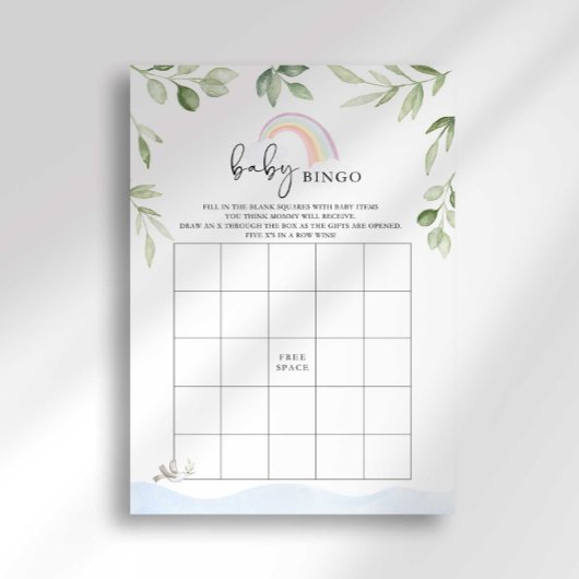 Noah's Ark Baby Shower Bingo Game Einladung