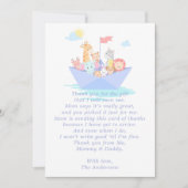 Noah's Ark Baby Shower Danke Karte (Vorderseite)