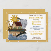 Noah's Ark Baby Shower Einladung (Vorne/Hinten)