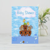 Noah's Ark Baby Shower Einladung (Stehend Vorderseite)