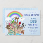 Noah's Ark Baby Shower Einladung (Vorne/Hinten)
