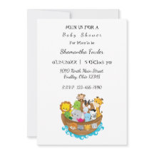 Noah's Ark Baby Shower Einladung