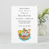 Noah's Ark Baby Shower Einladung (Stehend Vorderseite)