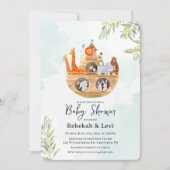 Noah's Ark Baby Shower Einladung (Vorderseite)