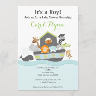 Noah's Ark Baby Shower Einladung
