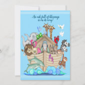 Noah's Ark Baby Shower Einladung (Vorderseite)