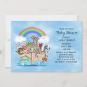 Noah's Ark Baby Shower Einladung (Vorderseite)