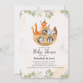 Noah's Ark Baby Shower Einladung (Vorderseite)