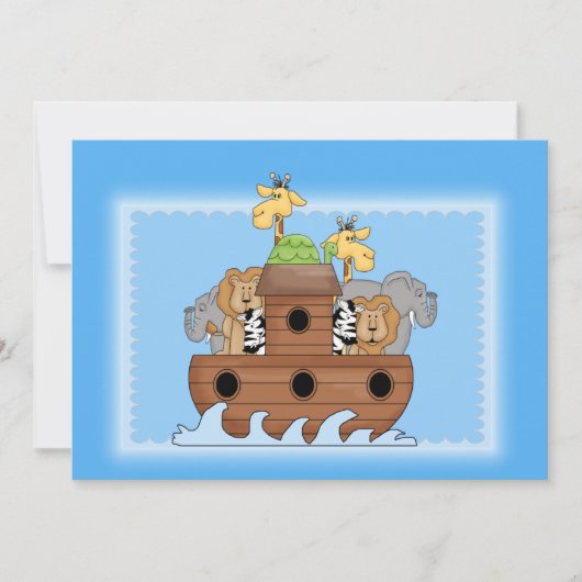 Noah's Ark Baby Shower Einladung (Vorderseite)