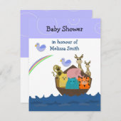 Noah's Ark Baby Shower Einladung (Vorne/Hinten)