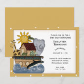 Noah's Ark Baby Shower Einladung (Vorne/Hinten)