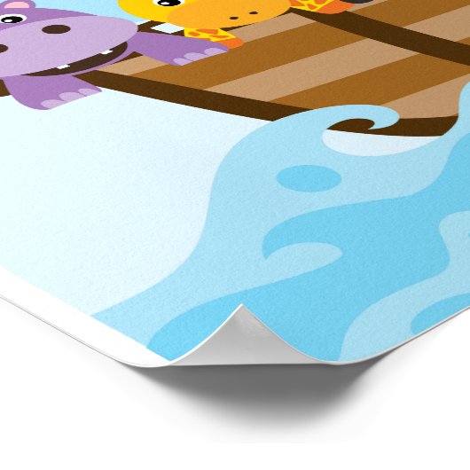 Noah's Ark Baby Shower Party Banner Poster (Ecke)