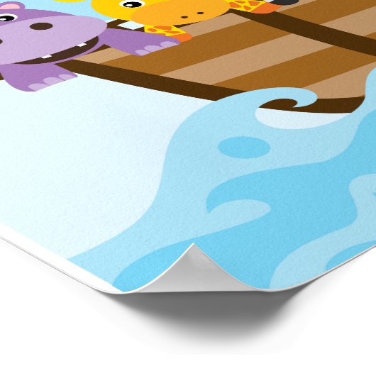 Noah's Ark Baby Shower Party Banner Poster (Ecke)