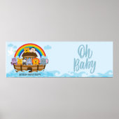 Noah's Ark Baby Shower Party Banner Poster (Vorne)