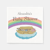 Noah's Ark Baby Shower Rainbow Genneutraler Serviette (Vorderseite)