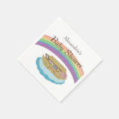 Noah's Ark Baby Shower Rainbow Genneutraler Serviette (Ecke)
