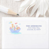 Noah's Ark Baby Shower Rücksendeadresse (Insitu)