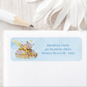 Noah's Ark Baby Shower Rücksendeadresse Etikett (Insitu)