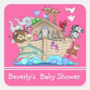 Noah's Ark Baby Shower Sticker
