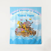 Noah's Ark Backdrop, Noah's Ark Party Dekorationen Wandteppich (Vorderseite)