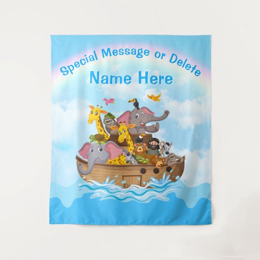 Noah's Ark Backdrop, Noah's Ark Party Dekorationen Wandteppich (Vorderseite)