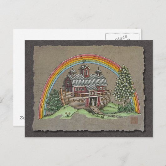 Noah's Ark Barn Postkarte (Vorne/Hinten)