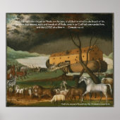 Noah's Ark Bible Scripture Art Print Poster (Vorne)