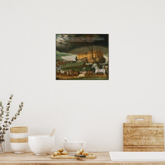 Noah's Ark Bible Scripture Art Print Poster (Küche)