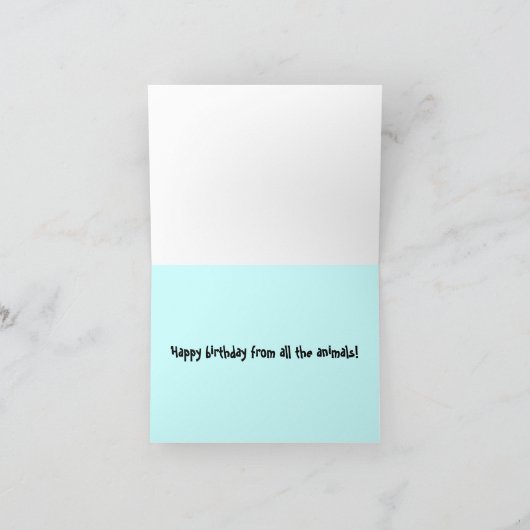 Noah's Ark Birthday Card Karte (Innenseite)