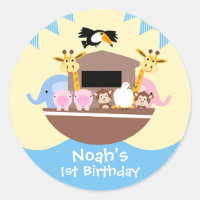 Noah's Ark Birthday Gunst Sticker