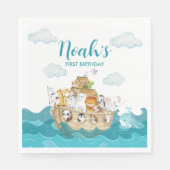 Noah's Ark Birthday Napkins Serviette (Vorderseite)