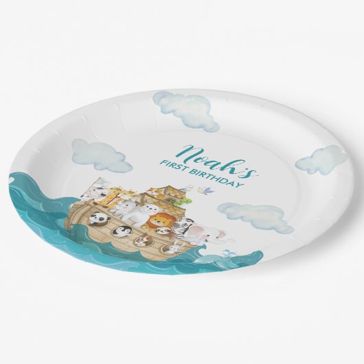 Noah's Ark Birthday Paper Teller (Schrägansicht)