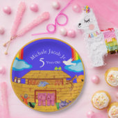 Noahs Ark Birthday Party Rainbow Elephant Pappteller (Party)