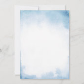  Noah's Ark Blue Watercolor Baby Shower Einladung (Rückseite)