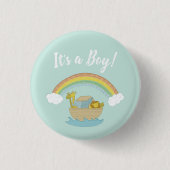 Noah's Ark Boho Baby Shower Button (Vorderseite)
