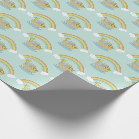 Noah's Ark Boho Baby Shower Geschenkpapier (Ecke)