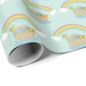 Noah's Ark Boho Baby Shower Geschenkpapier (Rolleneckpunkt)