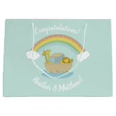 Noah's Ark Boho Baby Shower Große Geschenktüte (Vorderseite)