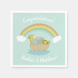 Noah's Ark Boho Baby Shower Serviette