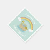 Noah's Ark Boho Baby Shower Serviette (Ecke)