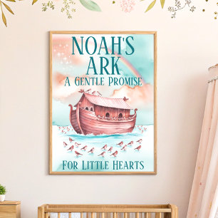 Noah's Ark Boho Christliche Kinderzimmer Wall Art Poster