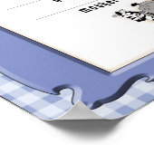 Noah's Ark Boy Birth Certificate Poster (Ecke)