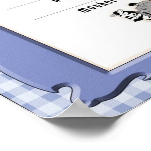 Noah's Ark Boy Birth Certificate Poster (Ecke)