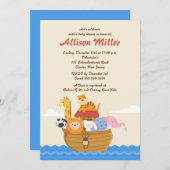  Noah's Ark Boy oder Girl Baby Shower Einladung (Vorne/Hinten)