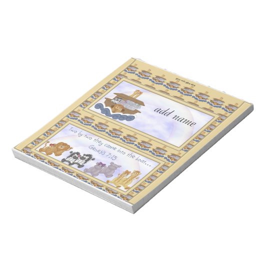 Noahs Ark Candy Bar Wrapper Gastgeschenk Notizblock (Rotiert)